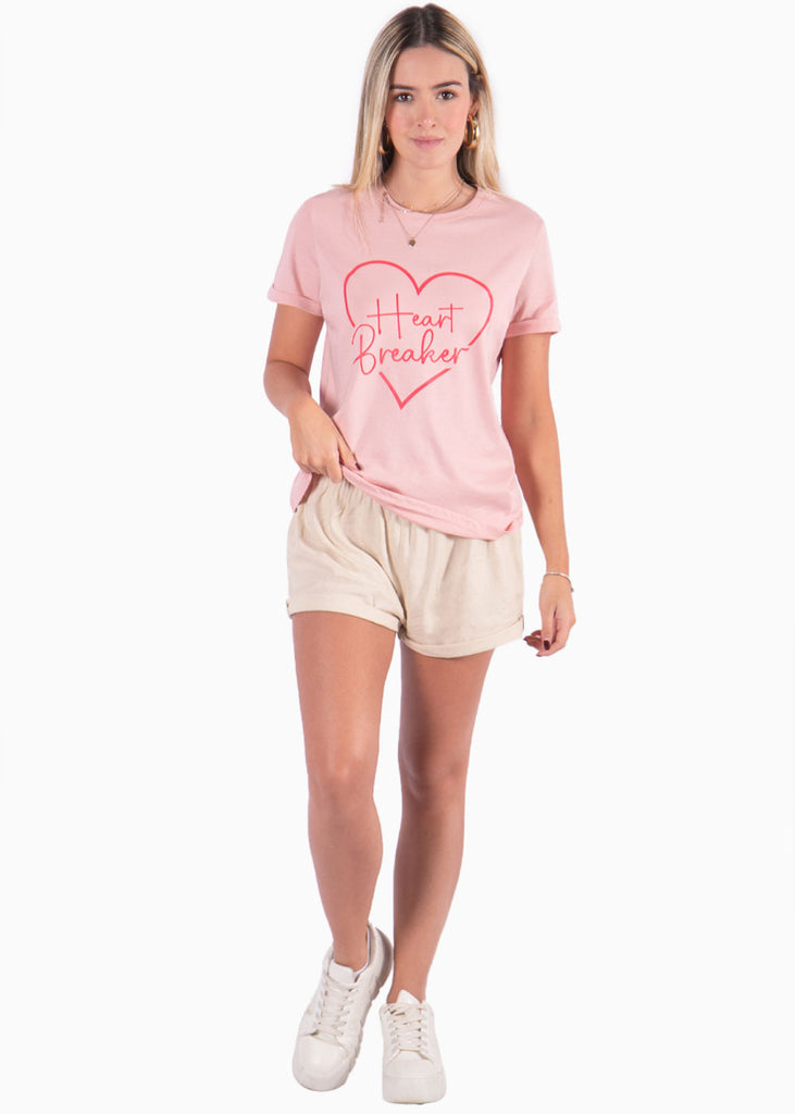 Camiseta con estampado de corazón "Heart breaker" - HERA