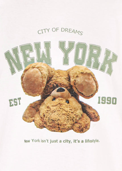 Camiseta con estampado de oso para mujer - Flashy
