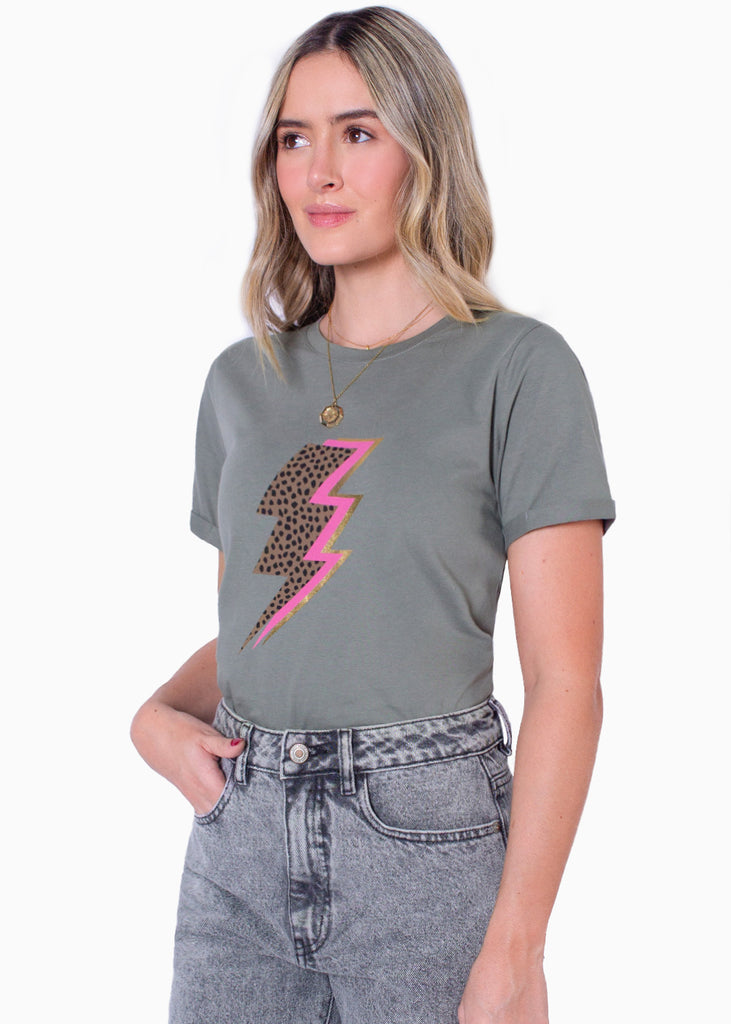 Camiseta con estampado de rayo  para mujer - Flashy