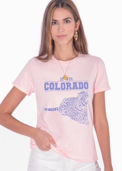 Camiseta con estampado "Denver Colorado"  para mujer - Flashy