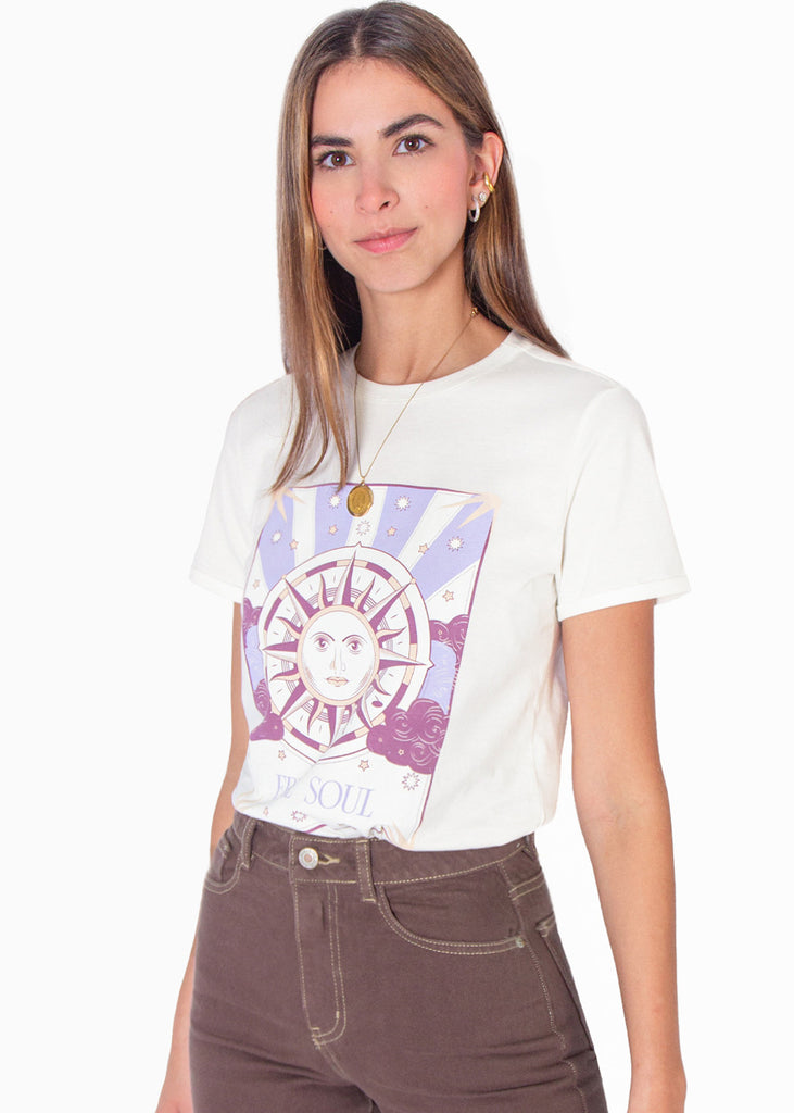 Camiseta con estampado "Free soul"  para mujer - Flashy