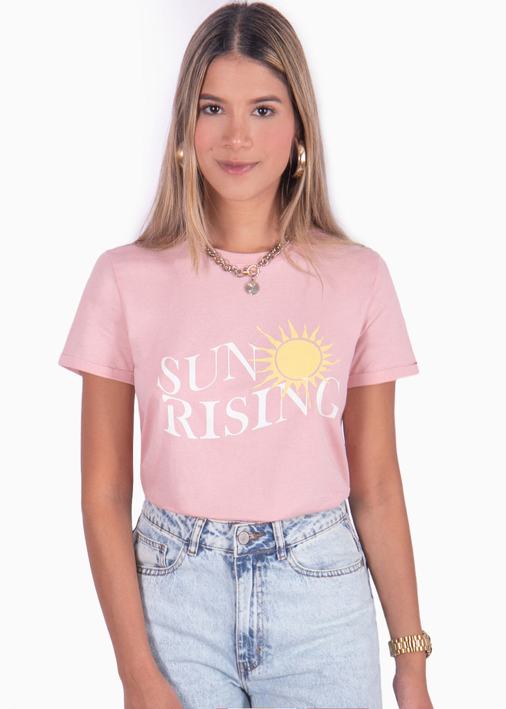 Camiseta con estampado "Sun rising"  para mujer - Flashy