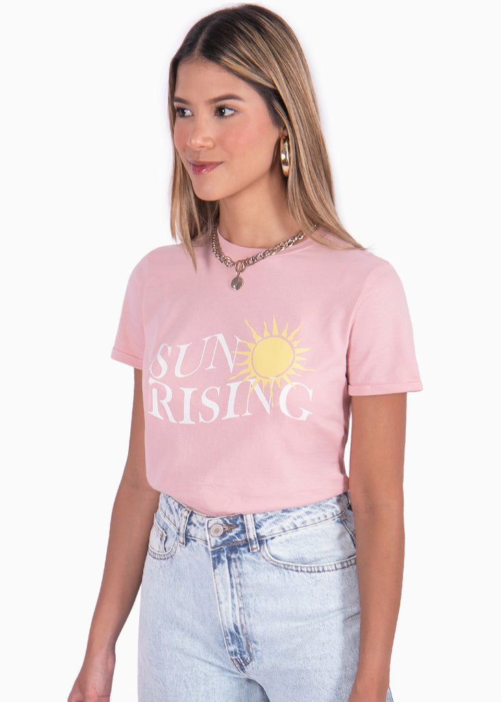 Camiseta con estampado "Sun rising"  para mujer - Flashy