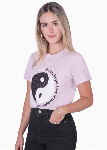 Camiseta con estampado ying yang - MAICY