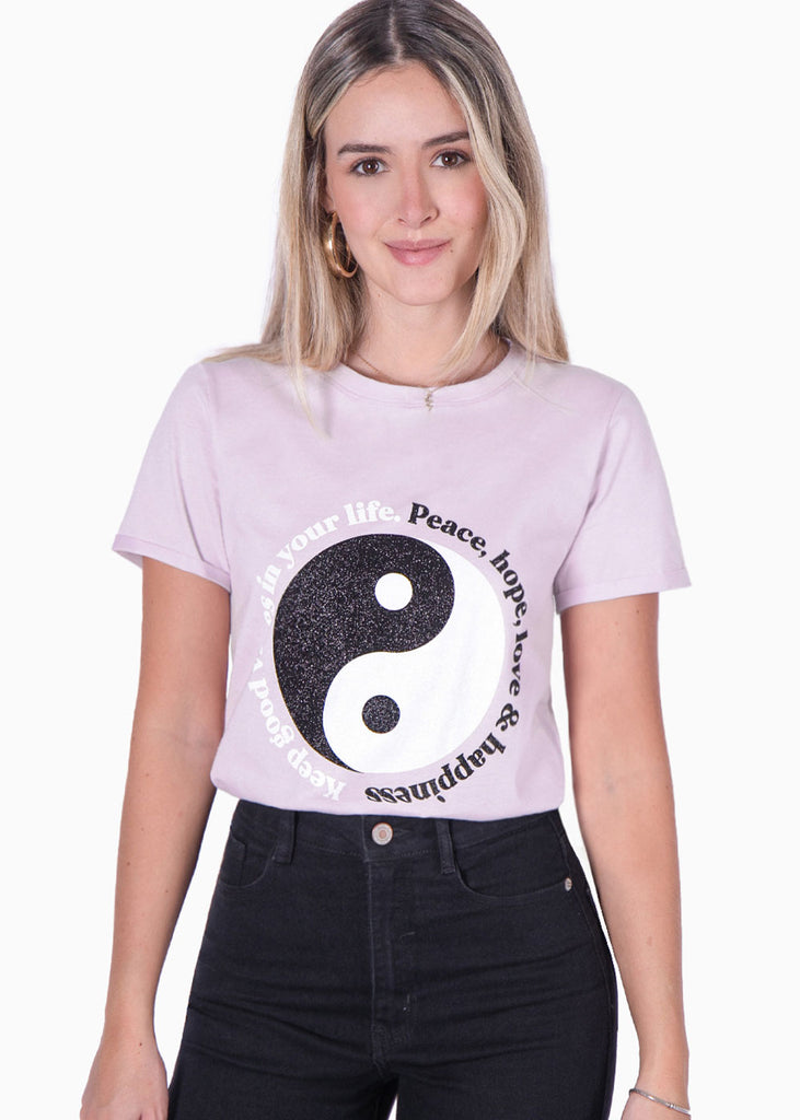 Camiseta con estampado ying yang - MAICY