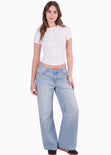 Camiseta corta con corte tipo corset - CRISANTEMO.MARFIL