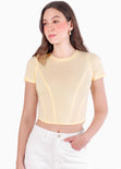 Camiseta corta con corte tipo corset - OKLAHOMA