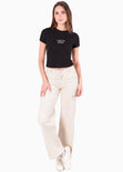 Camiseta corta cy ajustada tipo baby tee con bordado - TOLEDO