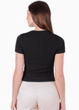 Camiseta corta cy ajustada tipo baby tee con bordado - TOLEDO