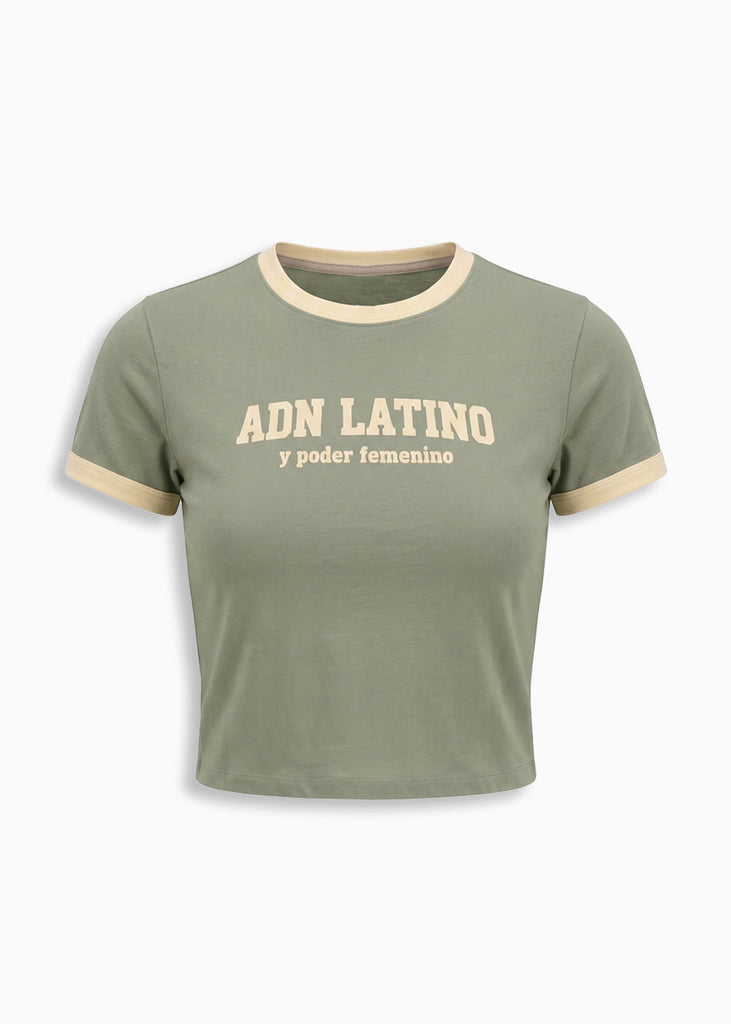 Camiseta corta estampada con cuello y puños en contraste - AMAZONAS