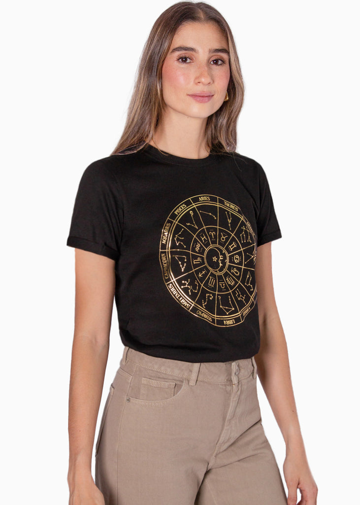 Camiseta estampada astral  para mujer - Flashy