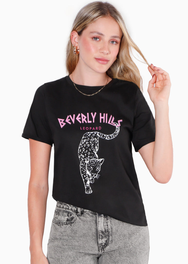 Camiseta estampada "Beverly Hills leopard" - AUBREY
