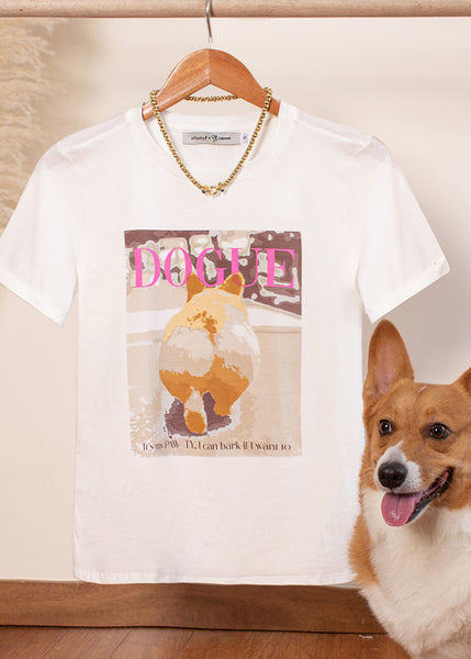 Camiseta estampada "Dogue"  para mujer - Flashy
