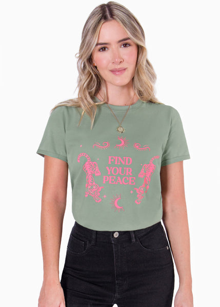 Camiseta estampada "Find your peace" - NORINA
