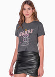 Camiseta estampada "Howdy" color gris para mujer - Flashy