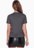 Camiseta estampada "Howdy" color gris para mujer - Flashy
