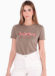 Camiseta estampada "Icónica desde que nací " color blanco, marfil para mujer - Flashy