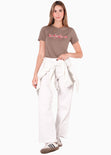 Camiseta estampada "Icónica desde que nací " color blanco, marfil para mujer - Flashy