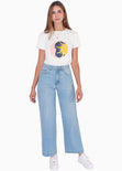 Camiseta estampada "Look at the stars" color marfil para mujer - Flashy