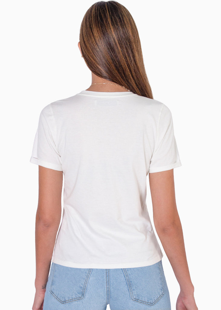 Camiseta estampada "Look at the stars" color marfil para mujer - Flashy