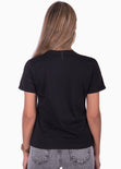 Camiseta estampada "Milan" color negro para mujer - Flashy