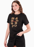 Camiseta estampada "moun amour" para mujer - Flashy