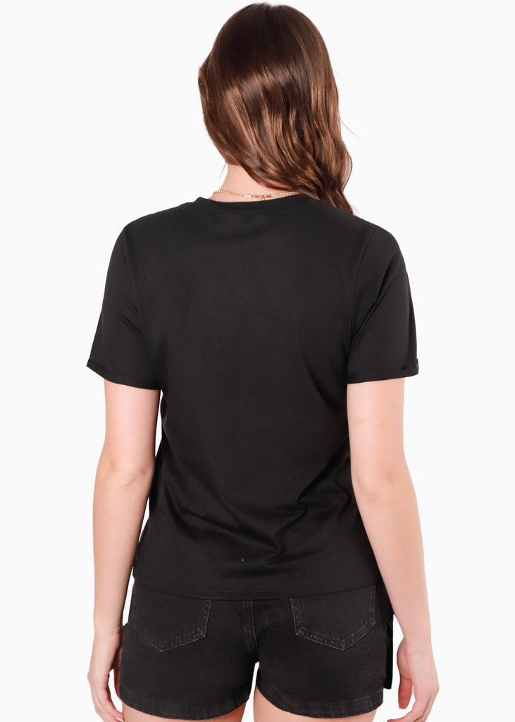 Camiseta estampada "moun amour" para mujer - Flashy