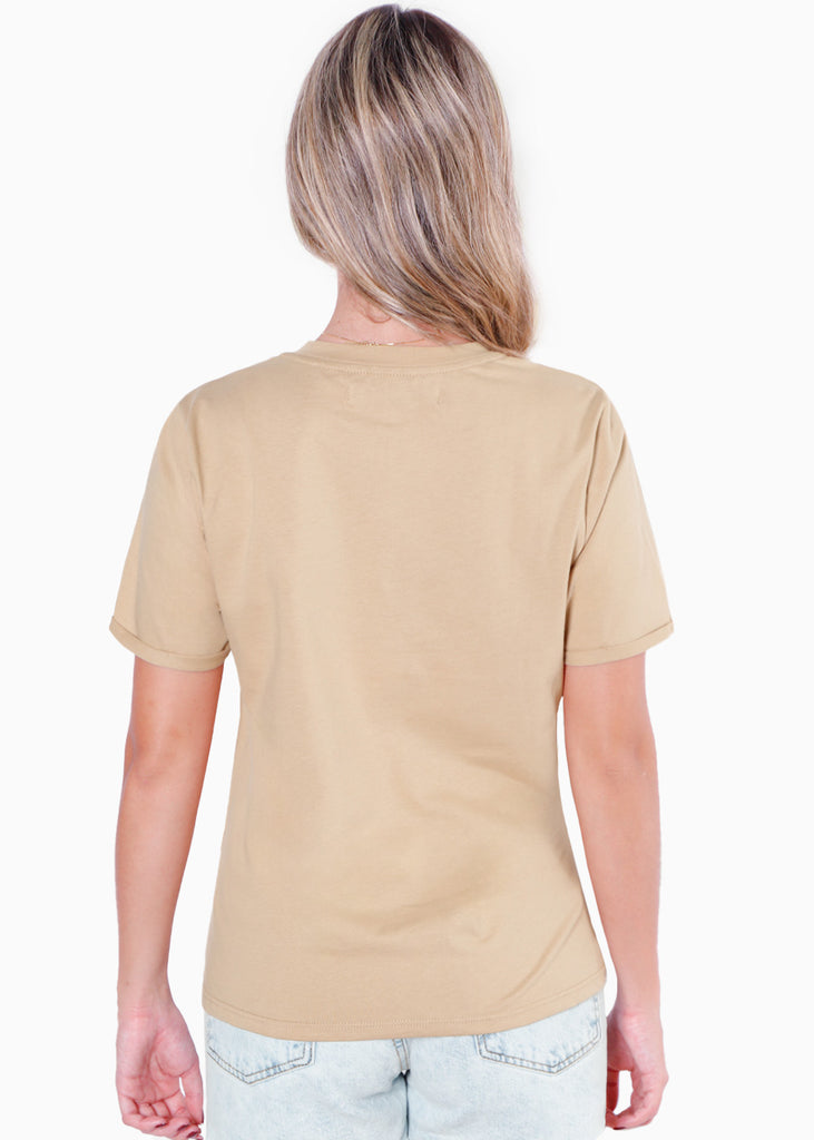 Camiseta estampada "Paris" color beige para mujer - Flashy
