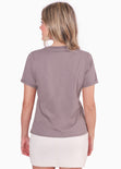 Camiseta estampada "Stay magic" color morado para mujer - Flashy