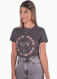 Camiseta estampada "Wild moon" color gris para mujer - Flashy