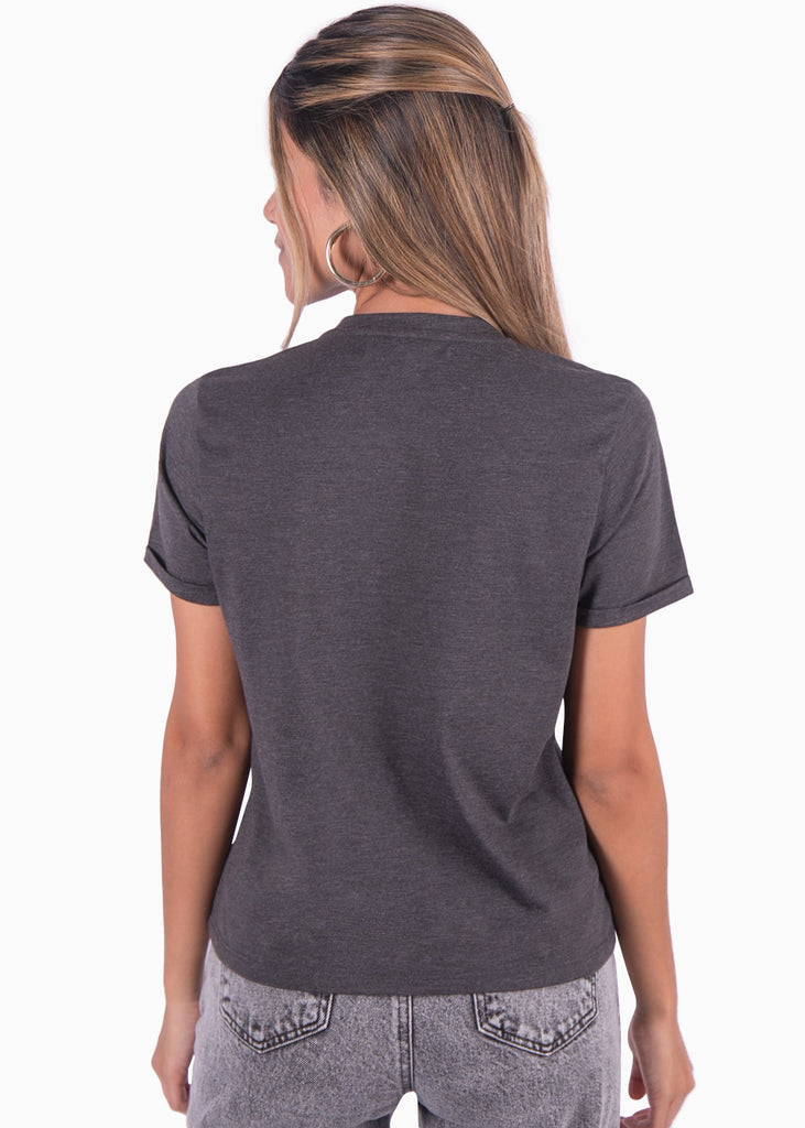 Camiseta estampada "Wild moon" color gris para mujer - Flashy