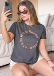 Camiseta estampada "Wild moon" color gris para mujer - Flashy
