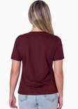 Camiseta estampada "You're so golden" color vino para mujer - Flashy