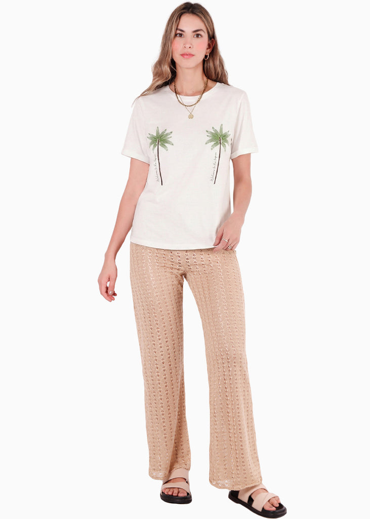 Camiseta grafica estampada "palmeras" - SAPOTE