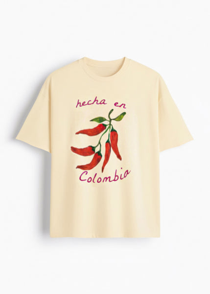 Camiseta oversize con estampado de chiles - SALENTO