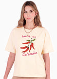 Camiseta oversize con estampado de chiles - SALENTO