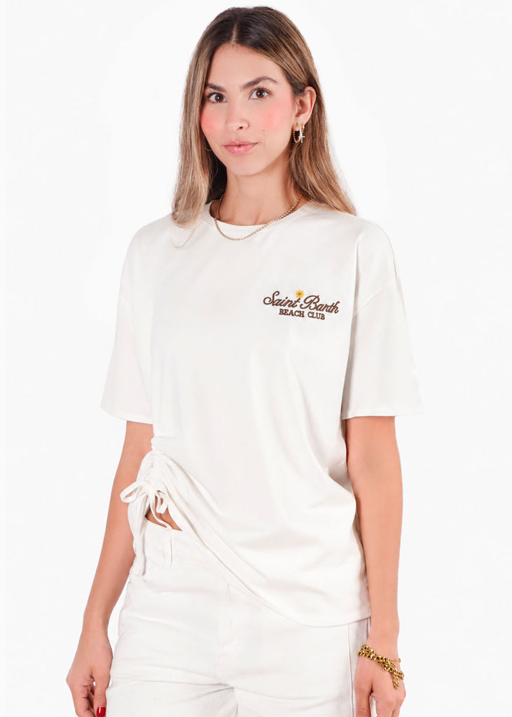 Camiseta oversize con túnel en frente y bordada - PRAIA