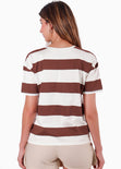 Camiseta oversized rayas estampada "Saint Tropez" para mujer - Flashy