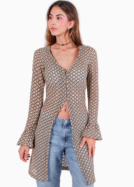 Cardigan largo manga larga - MONTERREY