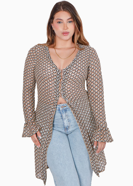 Cardigan largo manga larga - MONTERREY