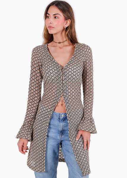Cardigan largo manga larga - MONTERREY