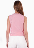 Chaleco a rayas con anudado en frente color rojo para mujer - Flashy