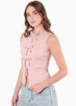 Blusa con anudados enfrente para mujer - Flashy