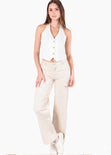 Chaleco marfil tipo halter - ARECA
