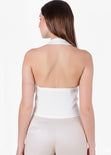 Chaleco marfil tipo halter - ARECA