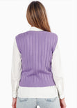 Chaleco tejido color lila para mujer - Flashy