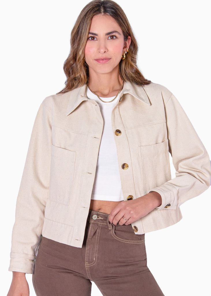 Chaqueta con bolsillos y botones  para mujer - Flashy