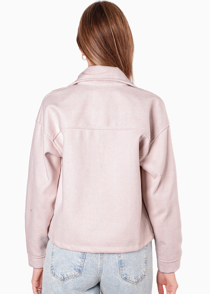 Chaqueta de paño con bolsillos y broches - ALFONSINA