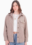 Chaqueta de paño con botones y oversized - BENEDICTA.CAMEL