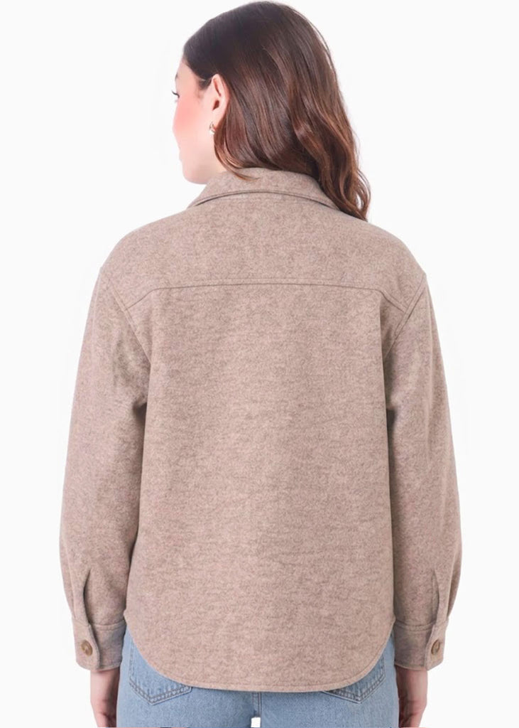 Chaqueta de paño con botones y oversized - BENEDICTA.CAMEL